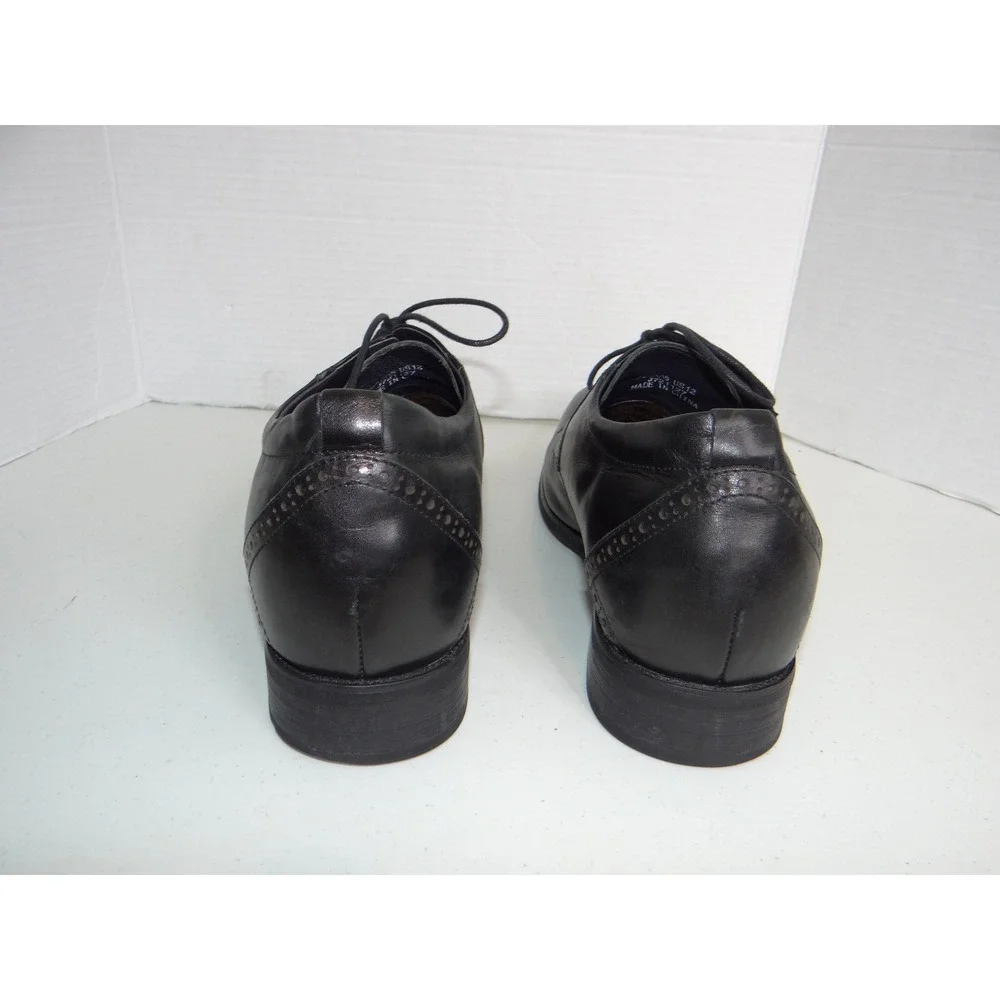 Calto Mens Black Leather Elevator Dress Shoes Cap Toe Oxford S3705 US 12